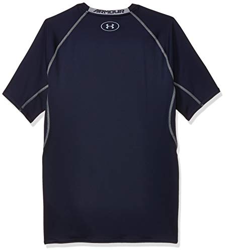 Under Armour UA Heatgear Short Sleeve Camiseta, Hombre, NavyAzul (Midnight Navy/Steel (410), XL