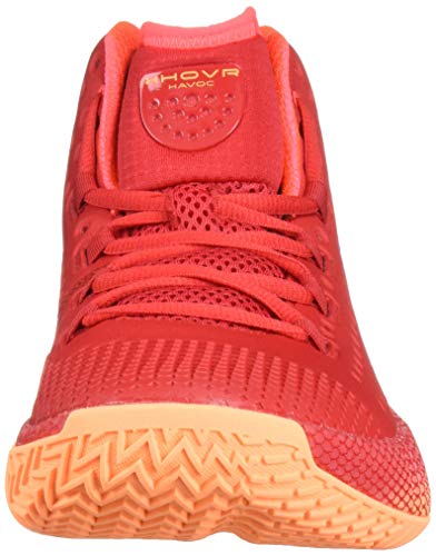 Under Armour UA HOVR Havoc 2, Zapatos de Baloncesto para Hombre, Rojo (Red/Glow Orange/Black (600) 600), 43 EU