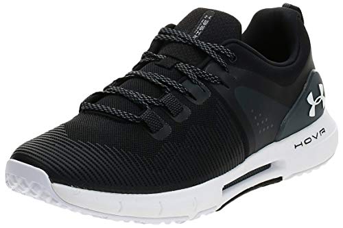 Under Armour UA HOVR Rise, Zapatillas Deportivas para Interior Hombre, Negro (Black/White/White (001) 001), 44.5 EU