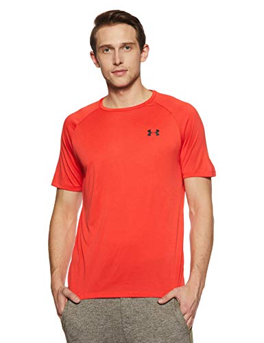 Under Armour UA Tech 2.0 SS tee Camiseta, Hombre, Rojo (Radio Red/Black 890), L