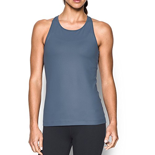 Under Armour Women's StudioLux Shine Tank, Aurora Purple (767)/Mid Gray, X-Large