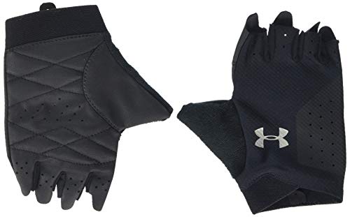 Under Armour Women's Training Glove Guantes, Mujer, Negro (Black/Silver 001), S Under Armour Women's Training Glove Guantes, Mujer, Negro (Black/Silver 001), S