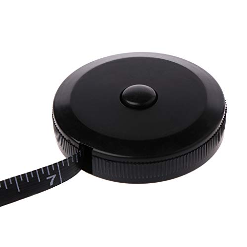 UNFAIR Cintas De Negro 1,5 Pulgadas / 60 Ferias, Encoger Herramientas De Doble Cara, Mini Cinta Métrica Flexible En Auto con ABS UNFAIR Cintas De Negro 1,5 Pulgadas / 60 Ferias, Encoger Herramientas De Doble Cara, Mini Cinta Métrica Flexible En Auto con ABS