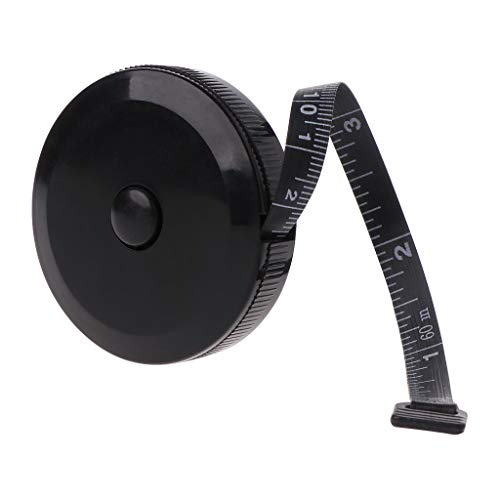 UNFAIR Cintas De Negro 1,5 Pulgadas / 60 Ferias, Encoger Herramientas De Doble Cara, Mini Cinta Métrica Flexible En Auto con ABS UNFAIR Cintas De Negro 1,5 Pulgadas / 60 Ferias, Encoger Herramientas De Doble Cara, Mini Cinta Métrica Flexible En Auto con ABS