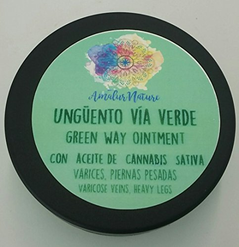 Ungüento Vía Verde - Crema para varices y piernas cansadas e inflamadas - 100% natural y artesanal - 100 ml