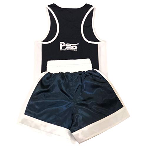 Uniforme de de Boxeo para niños - Conjunto de 2 Piezas (Camiseta y Pantalones Cortos) - para niños de 3 a 14 años - 7-8 años, Granate