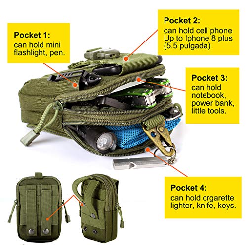 Unigear Bolsa Cintura 1018D Riñoneras Hombre Bolso Cinturón + Mosquetón Táctico Unigear Bolsa Cintura 1018D Riñoneras Hombre Bolso Cinturón + Mosquetón Táctico
