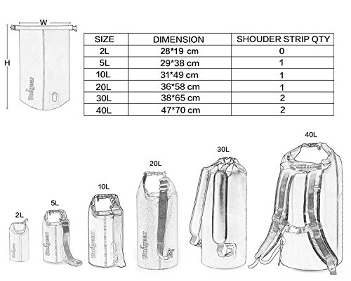 Unigear Bolsa Estanca 2L~40L Seca Impermeable + Funda De Movíl Camping Playa