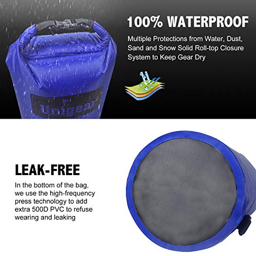 Unigear Bolsa Estanca Ligero Bolsa Impermeable Playa 2L/5L/10L/20L + Funda De Movíl Bolsa Seca Estanca 210T Tela Ligero Resistente PVC Mochila Acuáticos para Playa Rafting Kayak Camping Esquí Pesca Unigear Bolsa Estanca Ligero Bolsa Impermeable Playa 2L/5L/10L/20L + Funda De Movíl Bolsa Seca Estanca 210T Tela Ligero Resistente PVC Mochila Acuáticos para Playa Rafting Kayak Camping Esquí Pesca
