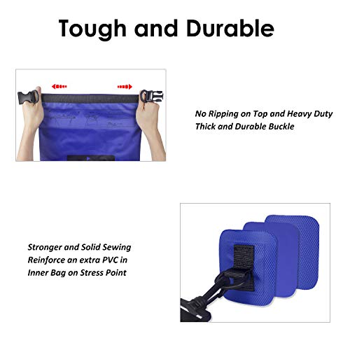 Unigear Bolsa Estanca Ligero Bolsa Impermeable Playa 2L/5L/10L/20L + Funda De Movíl Bolsa Seca Estanca 210T Tela Ligero Resistente PVC Mochila Acuáticos para Playa Rafting Kayak Camping Esquí Pesca Unigear Bolsa Estanca Ligero Bolsa Impermeable Playa 2L/5L/10L/20L + Funda De Movíl Bolsa Seca Estanca 210T Tela Ligero Resistente PVC Mochila Acuáticos para Playa Rafting Kayak Camping Esquí Pesca