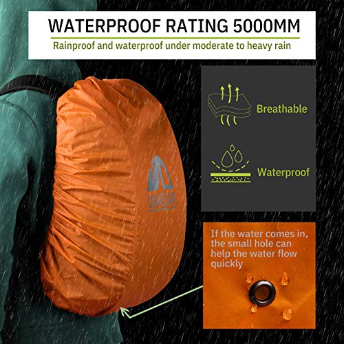 Unigear Funda Impermeable para Mochila 15~80L Cubierta de Bolsa Bolso Protector de Lluvia para Camping Senderismo Excursionismo