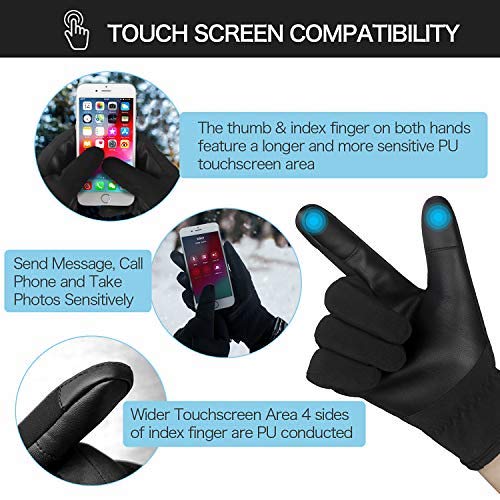 Unigear Guantes de Invierno Super Cálido Impermeable Pantalla Táctil A Prueba de Viento Antideslizante para Acampada y Senderismo Moto Ciclismo Hombre Mujer Unigear Guantes de Invierno Super Cálido Impermeable Pantalla Táctil A Prueba de Viento Antideslizante para Acampada y Senderismo Moto Ciclismo Hombre Mujer
