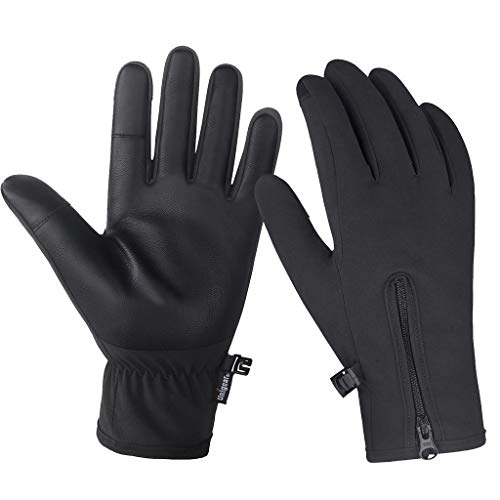 Unigear Guantes de Invierno Super Cálido Impermeable Pantalla Táctil A Prueba de Viento Antideslizante para Acampada y Senderismo Moto Ciclismo Hombre Mujer