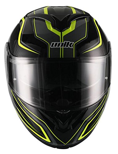 Unik Cm-13 Casco Modular con Visera Solar, Amarillo Fluorescente, L Unik Cm-13 Casco Modular con Visera Solar, Amarillo Fluorescente, L
