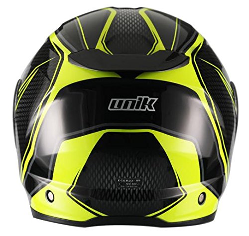 Unik Cm-13 Casco Modular con Visera Solar, Amarillo Fluorescente, L Unik Cm-13 Casco Modular con Visera Solar, Amarillo Fluorescente, L