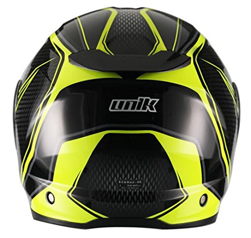 Unik Cm-13 Casco Modular con Visera Solar, Amarillo Fluorescente, L