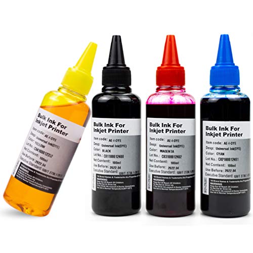 UniPlus Kit de Recarga, 4x 100ml Kit de Recarga Cartuchos de Tinta HP301 HP302 para Brother, HP, Epson, Canon, DELL, Lexmark Impresoras Cartuchos de Tinta Recargables y Sistemas CISS (BK/C/M/Y) UniPlus Kit de Recarga, 4x 100ml Kit de Recarga Cartuchos de Tinta HP301 HP302 para Brother, HP, Epson, Canon, DELL, Lexmark Impresoras Cartuchos de Tinta Recargables y Sistemas CISS (BK/C/M/Y)