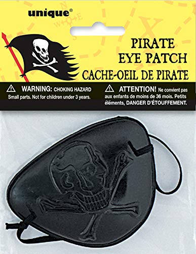 Unique Party Parche de Pirata, Accesorio de Fiesta, Color Negro, Unica (12728) Unique Party Parche de Pirata, Accesorio de Fiesta, Color Negro, Unica (12728)