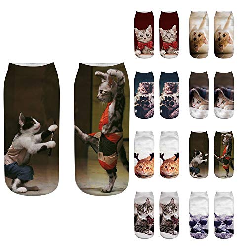 Unisex Divertido Calcetines Lindos 3D Moda Gato Impreso Calcetines Casuales Calcetines Para Mujer Lindo Tobillo De Corte Bajo Unisex Divertido Calcetines Lindos 3D Moda Gato Impreso Calcetines Casuales Calcetines Para Mujer Lindo Tobillo De Corte Bajo