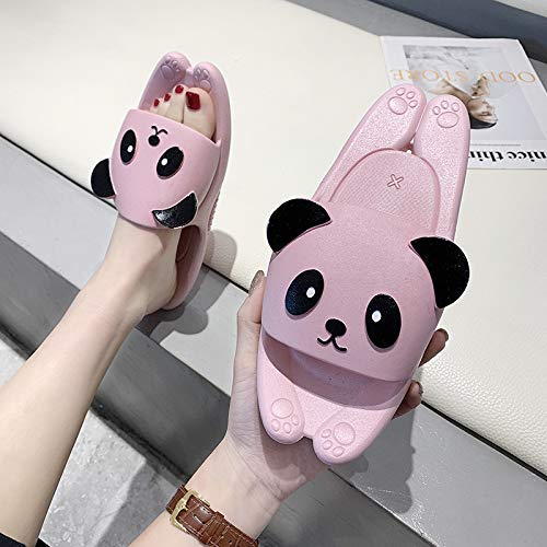 Unisex Niños Availablel Panda Zapatillas de Dibujos Animados Lindos Zapatos Caseros Zapatos de Ducha Sandalias al Aire Libre Suave Antideslizante Regalo(26/27 EU,Gris)