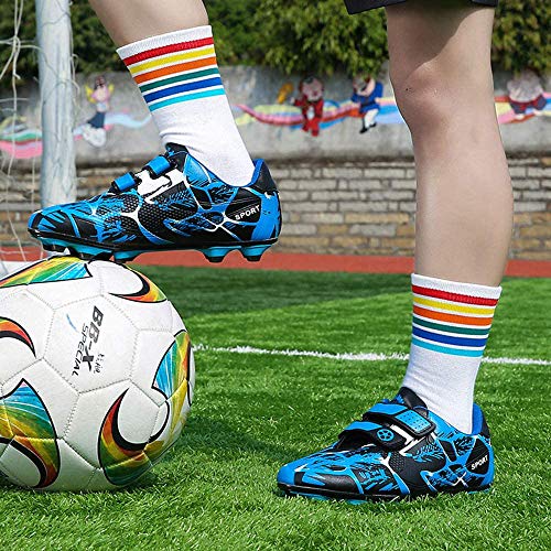 Unisex-Niños Zapatillas de Fútbol Niño 31 Spike Botas de Fútbo FG/AG Libre Atletismo Zapatos de Entrenamiento Profesionales Césped Artificial Zapatos de Fútbol Training Zapatos De Interior Azul Unisex-Niños Zapatillas de Fútbol Niño 31 Spike Botas de Fútbo FG/AG Libre Atletismo Zapatos de Entrenamiento Profesionales Césped Artificial Zapatos de Fútbol Training Zapatos De Interior Azul