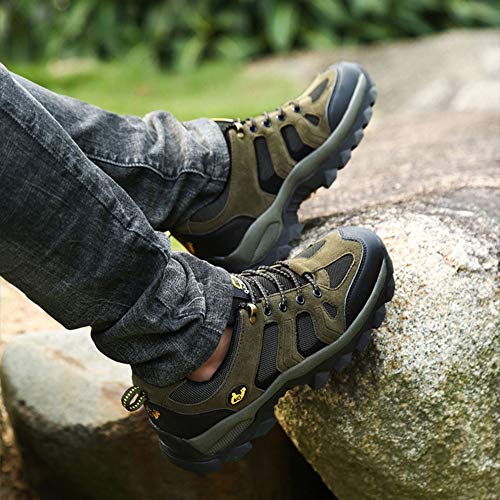 Unisex Waterproof Calzado De Senderismo Zapatillas Impermeable para Mujer Enviar Calcetines Verde del Ejército 41 EU