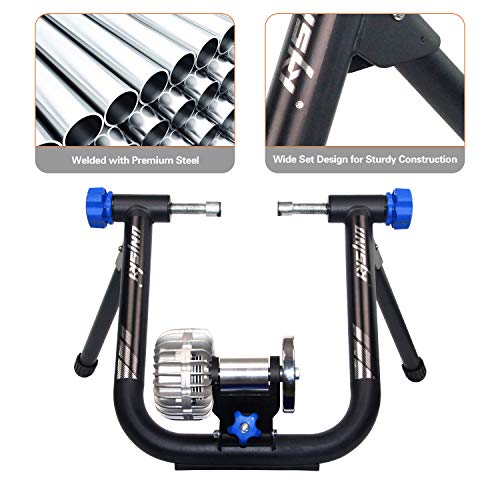 unisky Fluid Bike Trainer Stand Soporte de Entrenamiento de Bicicleta de Ejercicio Interior Soporte de Volante de Bicicleta de montaña y Carretera con reducción de Ruido