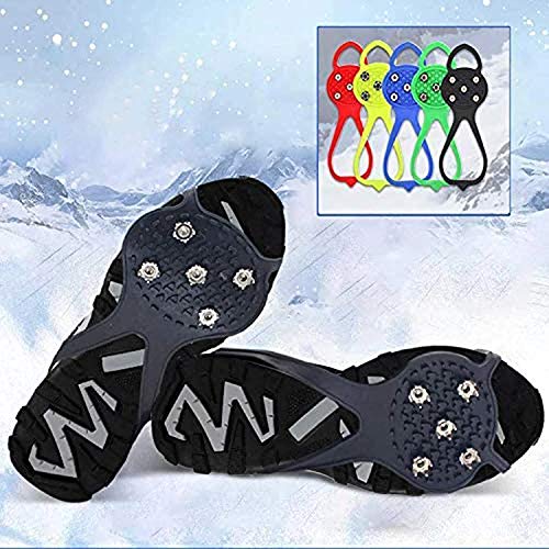 Universal Anti-Slip Over Shoe Durable Cleats Good Elasticity for Angled Terrain, Icy Roads, Icy driveways, Muddy and Wet Grass