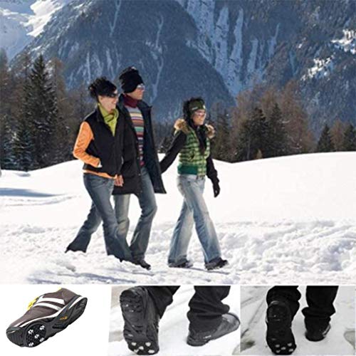 Universal Non-slip Gripper Spikes, Tacos Duraderos Antideslizantes para Zapatos, Tacos de Hielo con Clavos Antideslizantes de 5 Garras, Cubiertas de Zapatos Antideslizantes