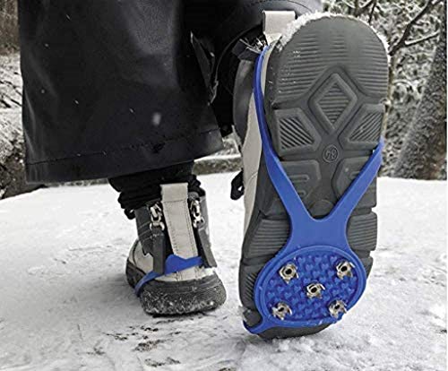 Universal Non-slip Gripper Spikes, Tacos Duraderos Antideslizantes para Zapatos, Tacos de Hielo con Clavos Antideslizantes de 5 Garras, Cubiertas de Zapatos Antideslizantes