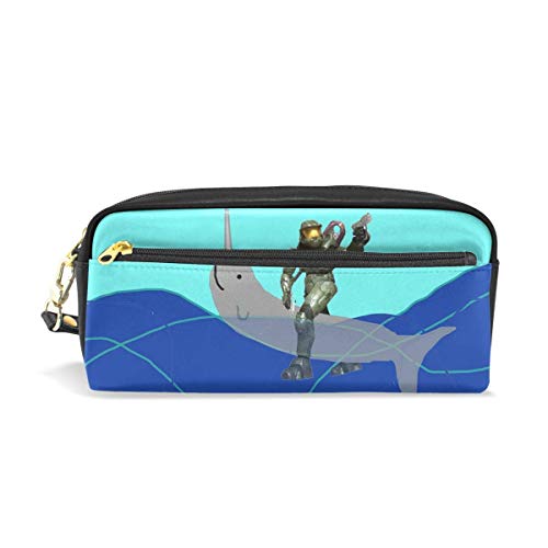 Uniwhale Master Chief - Estuche con cremallera para lápices y bolígrafos, para niños, niñas, adolescentes, colegios, material de escritura