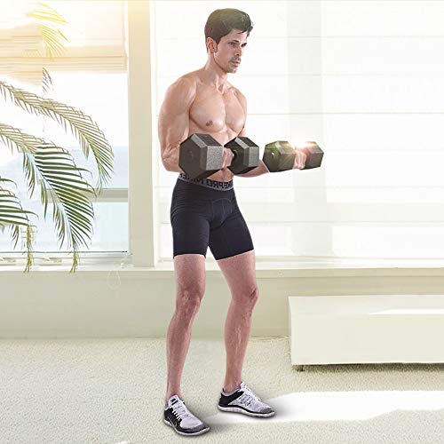 UNKB Par de fitness hogar hexagonal con mancuernas de los hombres de 10 kg 15kg20 de Mujeres Eco-Friendly goma mancuernas, barras de entrenamiento de fuerza for señoras de los hombres niños, for las s