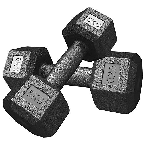 UNKB Par de fitness hogar hexagonal con mancuernas de los hombres de 10 kg 15kg20 de Mujeres Eco-Friendly goma mancuernas, barras de entrenamiento de fuerza for señoras de los hombres niños, for las s