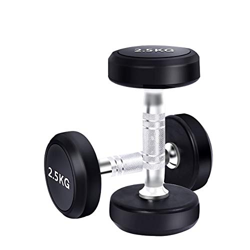 Unknow Mancuernas uno para la Venta, Pesas Redondas fijas con Mancuernas Levantamiento de Pesas Gimnasio Pesas Unisex para Entrenamiento en el hogar y en el