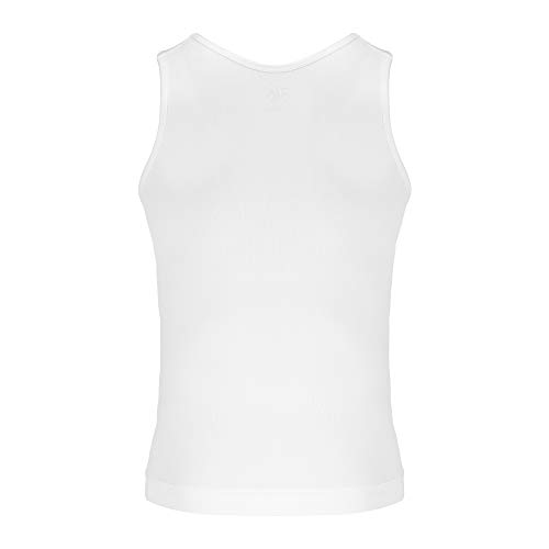 UnsichtBra Camiseta de Compresión | Ropa Interior Adelgazante Moldeadora Hombre (sw_7100)(Blanco, XXL)