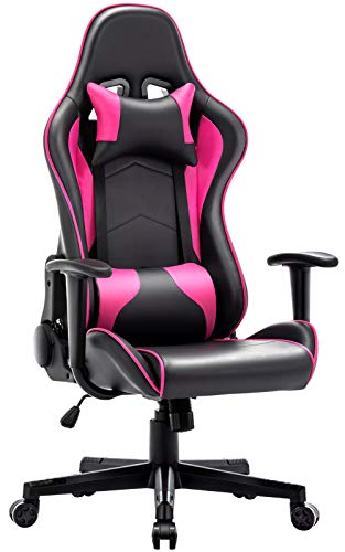 UOMAX Silla Gaming Ergonomicas Sillas Gamer Oficina Sillas de Escritorio Ordenador Asiento Cubo Ampliado 150kg Capacidad, Sin Marca Bordado PC Sillon Gaming con Cojín Ajustable