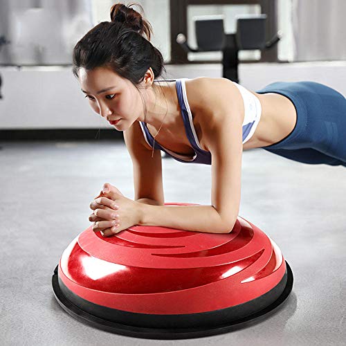 Uooeg 58cm Inflable Yoga Balance Ball Trainer Equipo de Entrenamiento de Fuerza Yoga Endurance Workout Fitness Ball Gym Sport Exercise Fitball-Rojo