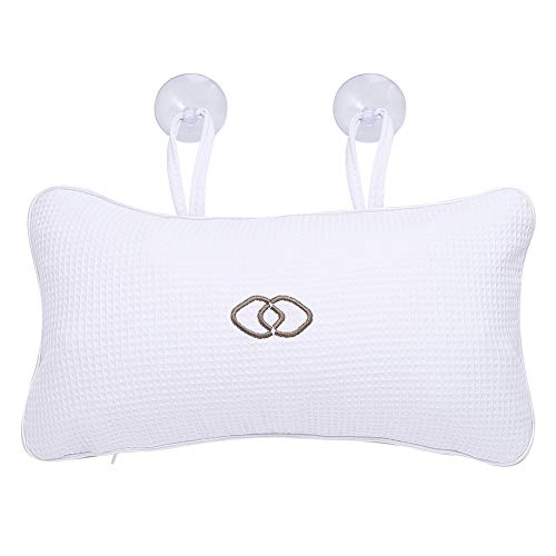 upain Almohada de Baño Antideslizante Soporte de Cojín para Cuello Bañera SPA Almohada de Baño Hombros y Cabeza Rest Almohada con Ventosas para Tina Bañera y SPA