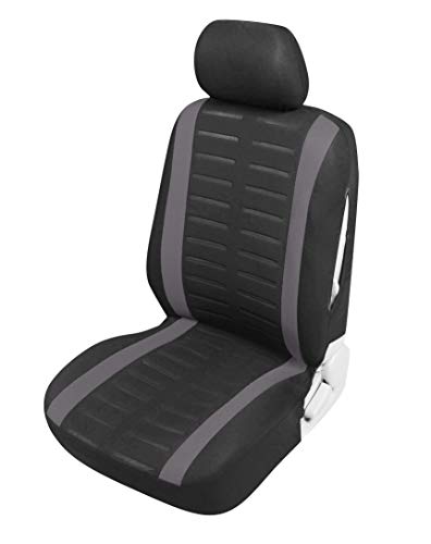 Upgrade4cars Fundas Asientos Delanteros Coche Universales Negro Protector de Asiento Delantero para Conductor y Copiloto Accesorios Interior para Mujer y Hombre