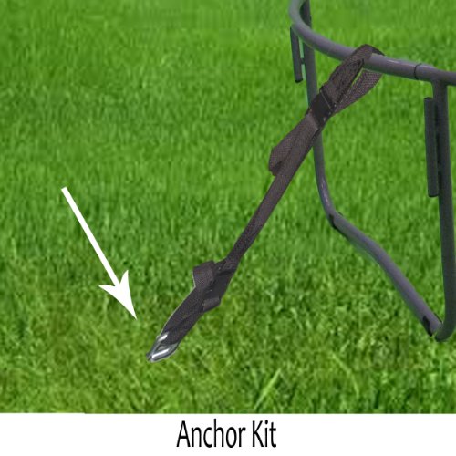 Upper Bounce 4pcs Anclaje para Camas Elásticas, Tarea Pesa Da Fijación para El Suelo para Cama Elástica, Clavo para Trampolín, Casetas De Jardín, Parques Infantile