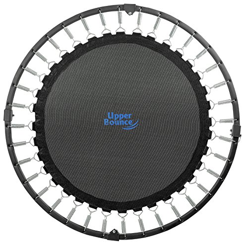 Upper Bounce Mini Trampolín, Cama Elástica para Fitness Entrenamiento Cardio Ejercicio en Gimnasia, Casa Plegable con Bolsa de Transporte y con Barra de Estabilidad 100 cm