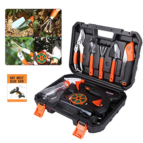 upstartech Juego de Herramientas jardín,Juego de Herramientas Jardín de 10 Piezas,Herramienta jardín Liviana (con Caja Almacenamiento) Juego Trabajo jardín,Adecuado para entusiastas la jardinería upstartech Juego de Herramientas jardín,Juego de Herramientas Jardín de 10 Piezas,Herramienta jardín Liviana (con Caja Almacenamiento) Juego Trabajo jardín,Adecuado para entusiastas la jardinería