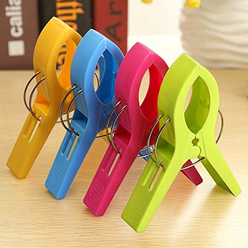 URAQT 12 pcs Grandes Playa Toalla Clips Pinzas de Plástico Fuerte, Durable Resistente Clips, Pinza de la Ropa, Resistentes al Viento, Brillante Color Clips para la Ropa Pesada y el Lavarse URAQT 12 pcs Grandes Playa Toalla Clips Pinzas de Plástico Fuerte, Durable Resistente Clips, Pinza de la Ropa, Resistentes al Viento, Brillante Color Clips para la Ropa Pesada y el Lavarse