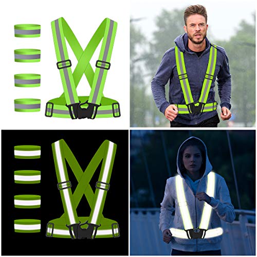 URAQT Chalecos Reflectantes, 2 Packs Chaleco de Seguridad Reflectante, Chaleco Reflectante Alta Visibilidad Elástica Ajustable, para Correr, Andar en Bicicleta, Hacer Deportes en Exterior URAQT Chalecos Reflectantes, 2 Packs Chaleco de Seguridad Reflectante, Chaleco Reflectante Alta Visibilidad Elástica Ajustable, para Correr, Andar en Bicicleta, Hacer Deportes en Exterior