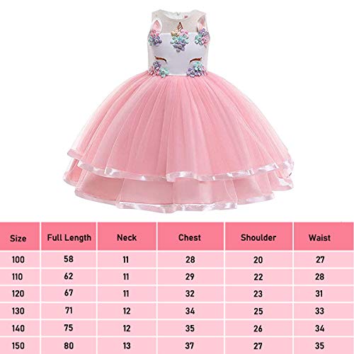 URAQT Disfraz Unicornio NiƱa, Vestidos Unicornio NiƱa, Disfraz de Princesa, para Fiesta de Cosplay, Boda, Partido,Vestido de Princesa 100 cm URAQT Disfraz Unicornio NiƱa, Vestidos Unicornio NiƱa, Disfraz de Princesa, para Fiesta de Cosplay, Boda, Partido,Vestido de Princesa 100 cm
