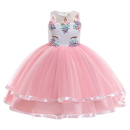 URAQT Disfraz Unicornio NiƱa, Vestidos Unicornio NiƱa, Disfraz de Princesa, para Fiesta de Cosplay, Boda, Partido,Vestido de Princesa 100 cm URAQT Disfraz Unicornio NiƱa, Vestidos Unicornio NiƱa, Disfraz de Princesa, para Fiesta de Cosplay, Boda, Partido,Vestido de Princesa 100 cm