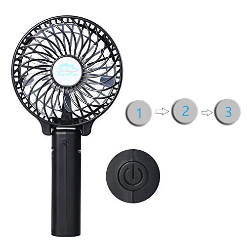 URAQT Mini Ventilador de Mano, Plegable Ventilador Portátil USB, Ventilador Silencioso con Cable de Datos USB y Recargable Pilas, 3 Modos para Hogar, Oficina, Dormitorio y Viajes al Aire Libre-Negro URAQT Mini Ventilador de Mano, Plegable Ventilador Portátil USB, Ventilador Silencioso con Cable de Datos USB y Recargable Pilas, 3 Modos para Hogar, Oficina, Dormitorio y Viajes al Aire Libre-Negro