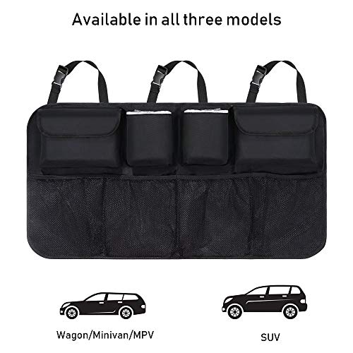 URAQT Organizador Maletero Coche, Bolsas para Maletero del Coche de Malla para Coche con 8 Bolsillos, Correa Ajustable y 3 Cinta de Fijación, Adecuado para SUV, MVP URAQT Organizador Maletero Coche, Bolsas para Maletero del Coche de Malla para Coche con 8 Bolsillos, Correa Ajustable y 3 Cinta de Fijación, Adecuado para SUV, MVP