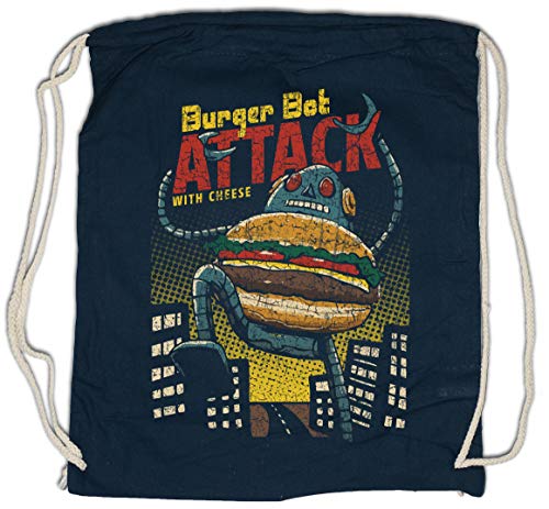 Urban Backwoods Burger BOT Attack Bolsa de Cuerdas con Cordón Gimnasio Urban Backwoods Burger BOT Attack Bolsa de Cuerdas con Cordón Gimnasio