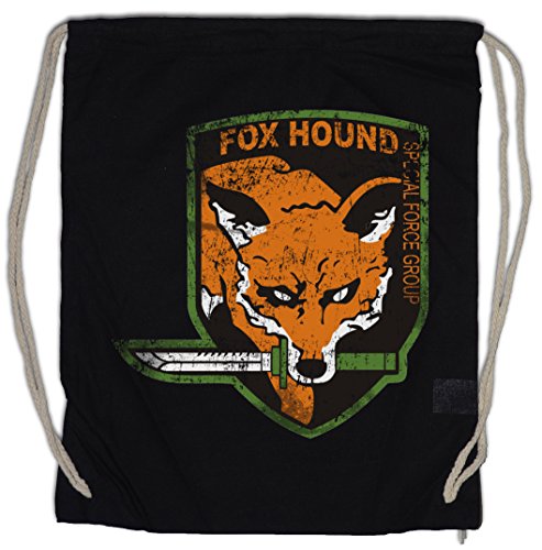 Urban Backwoods Foxhound Logo Bolsa de Cuerdas con Cordón Gimnasio Symbol Insignia Big Boss Metal Gear PC Game Solid Fox Hound Snake